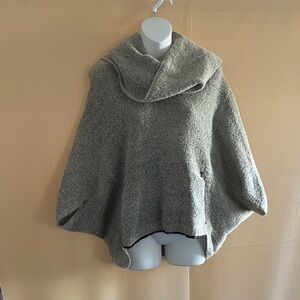 Sparrow Heathered Gray Poncho Sweater